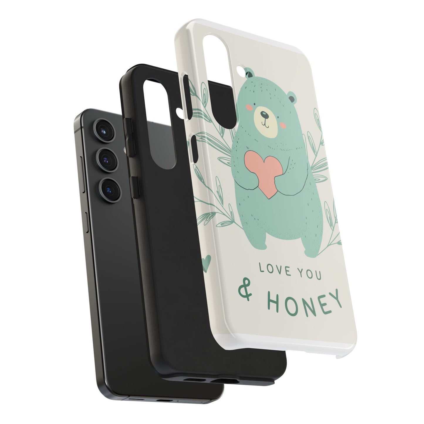 Tough Phone Cases Featuring "I Love You & Honey" – Stylish & Durable Designs