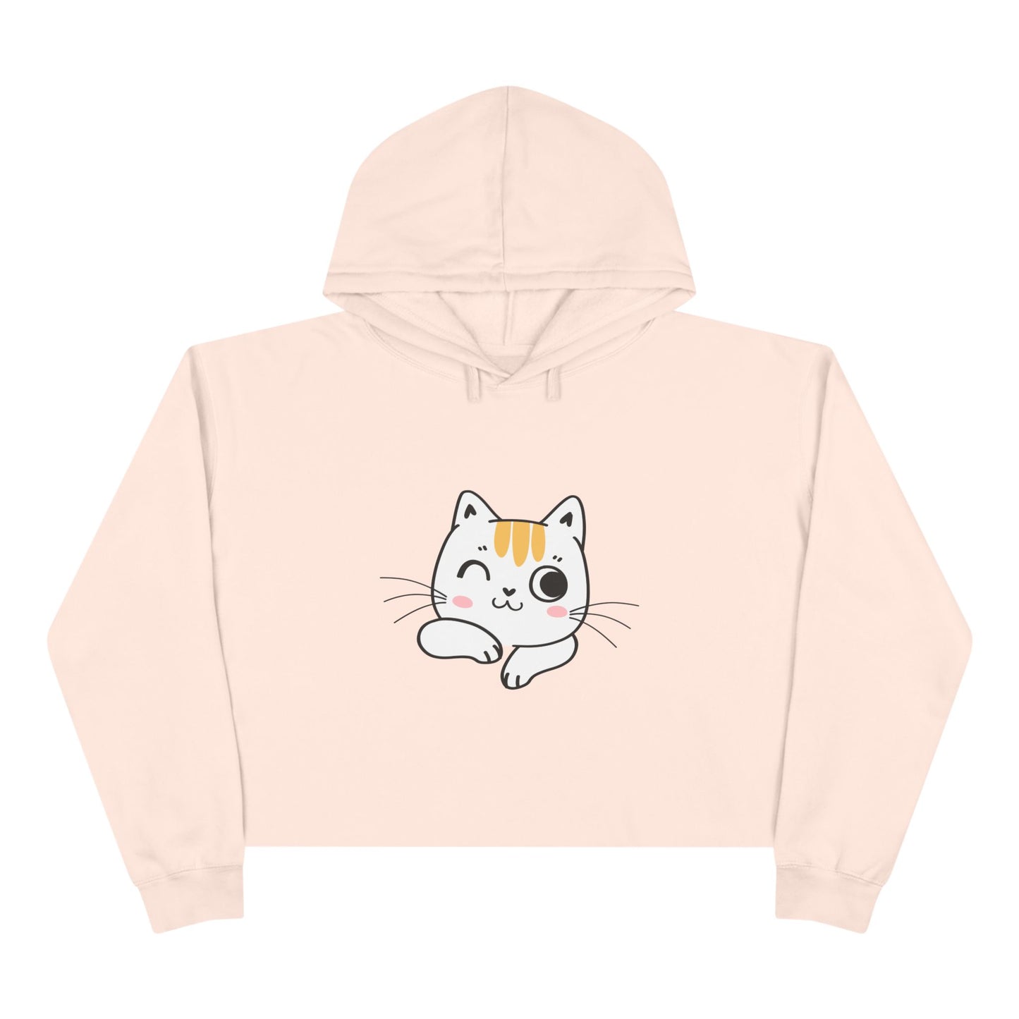 Purrfectly Cozy – Cute Cat Logo Crop Hoodie