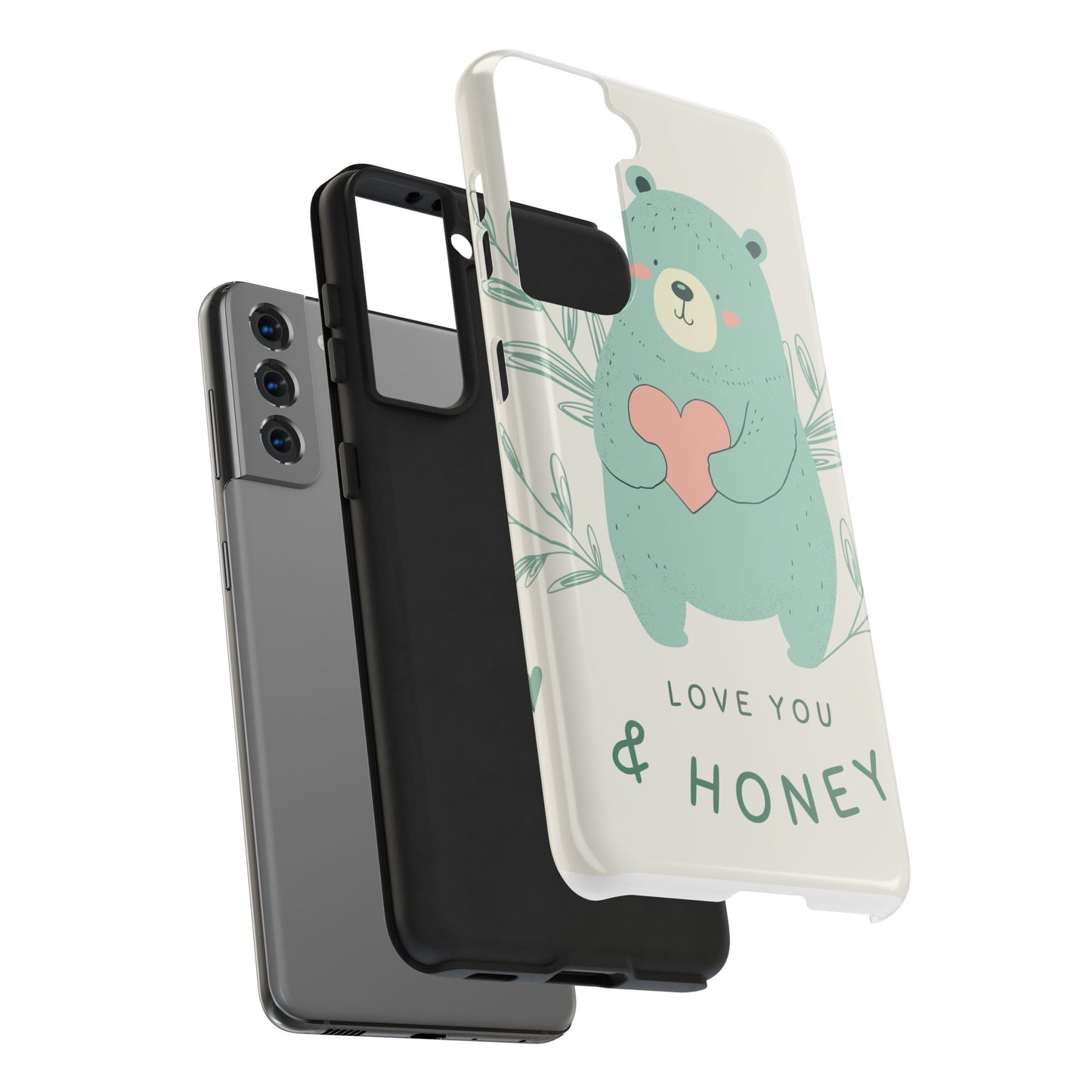 Tough Phone Cases Featuring "I Love You & Honey" – Stylish & Durable Designs