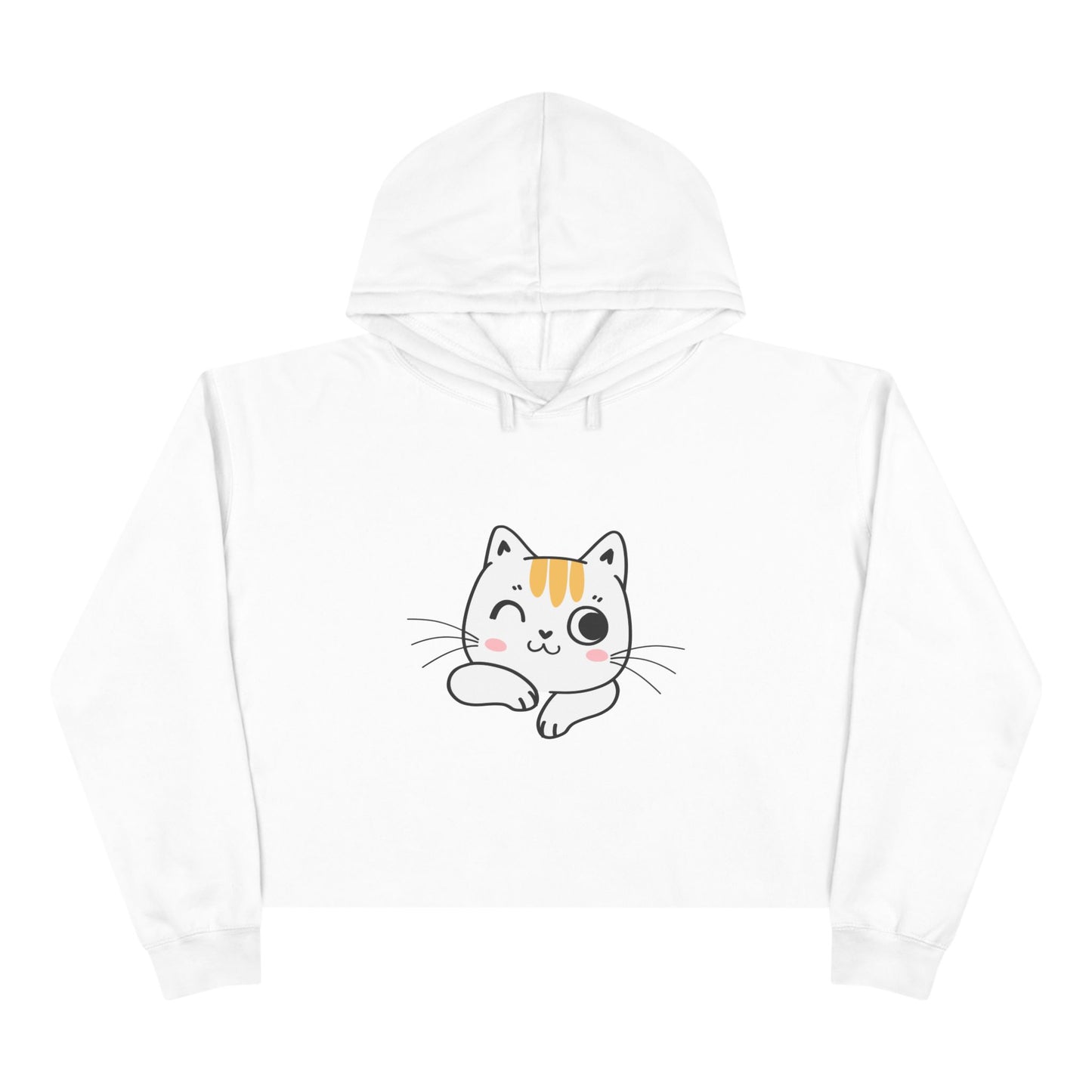 Purrfectly Cozy – Cute Cat Logo Crop Hoodie