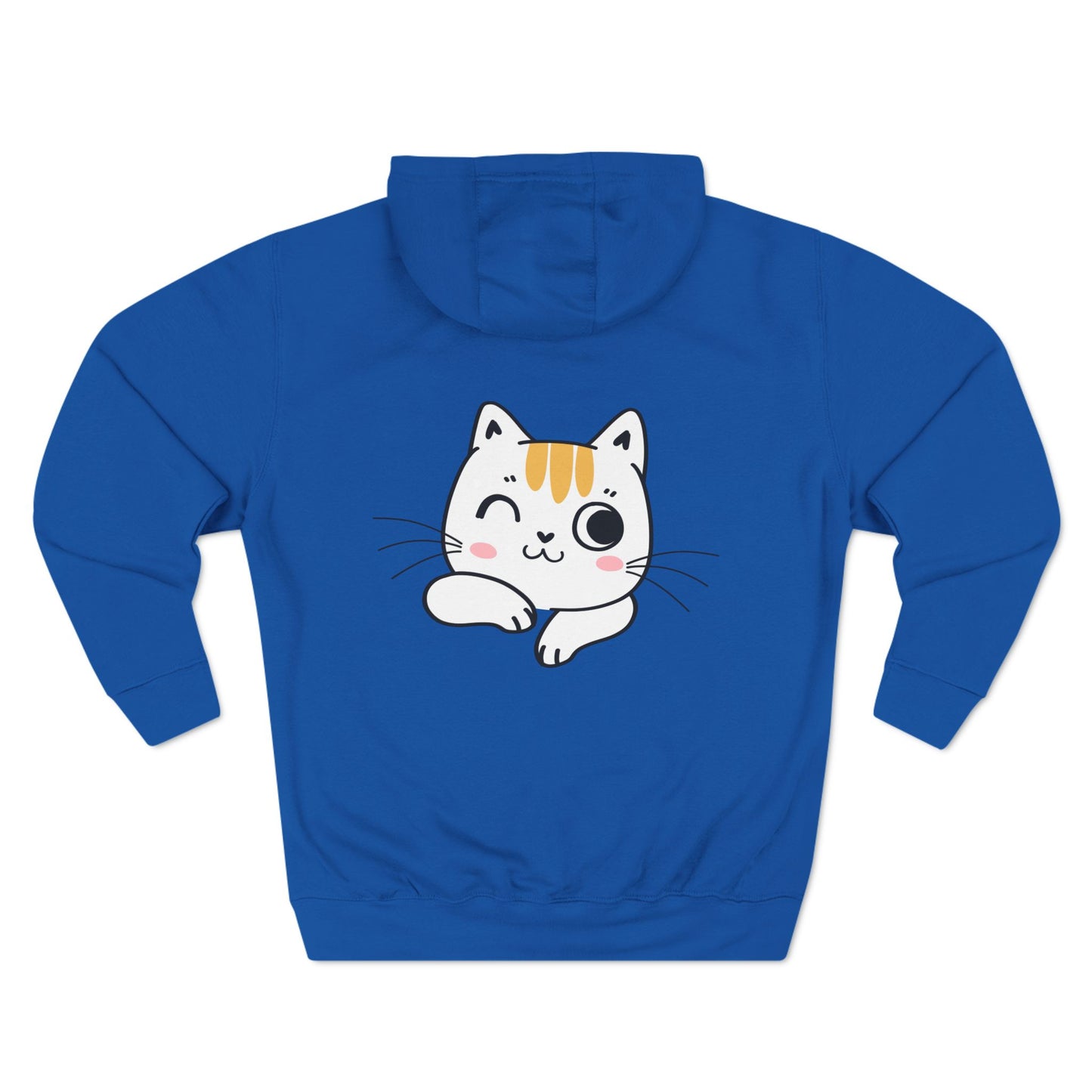 Cozy Three-Panel Fleece Hoodie – Perfect for Cat Lovers