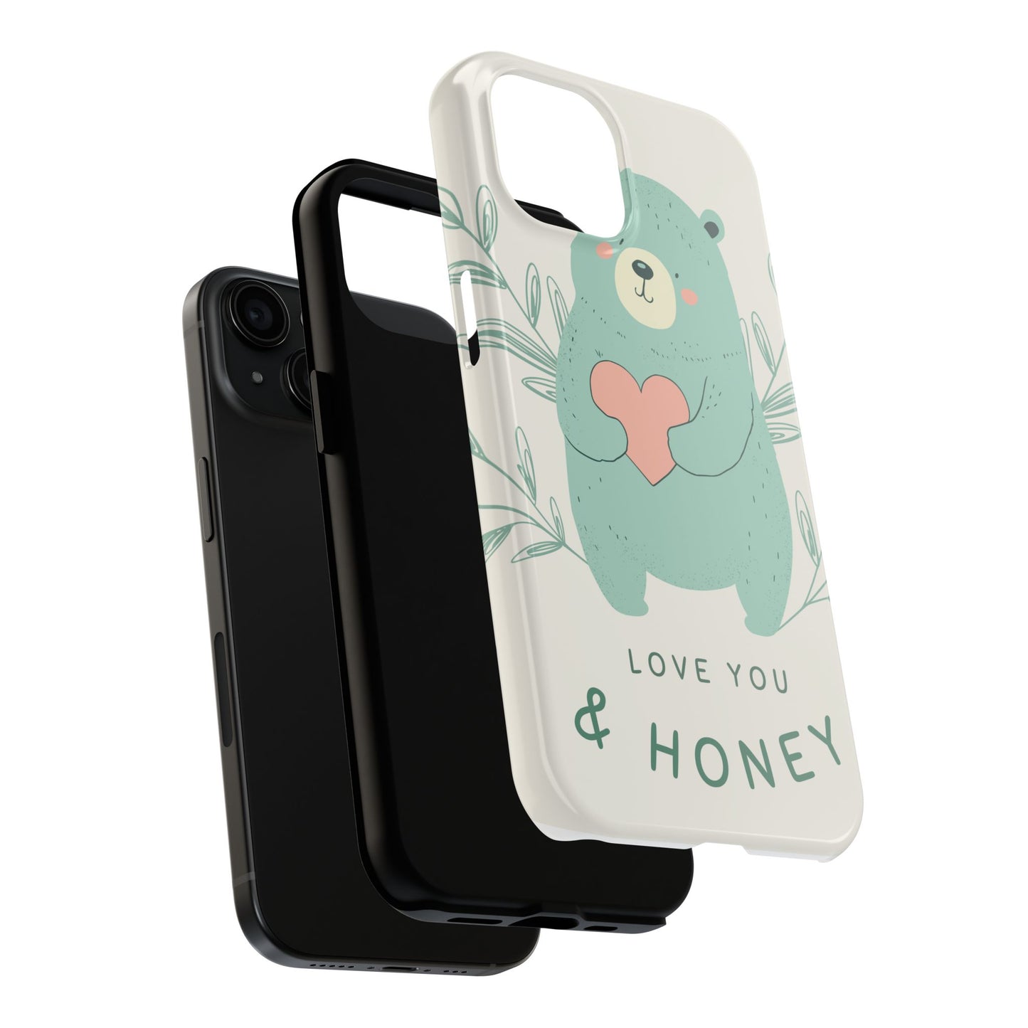 Tough Phone Cases Featuring "I Love You & Honey" – Stylish & Durable Designs