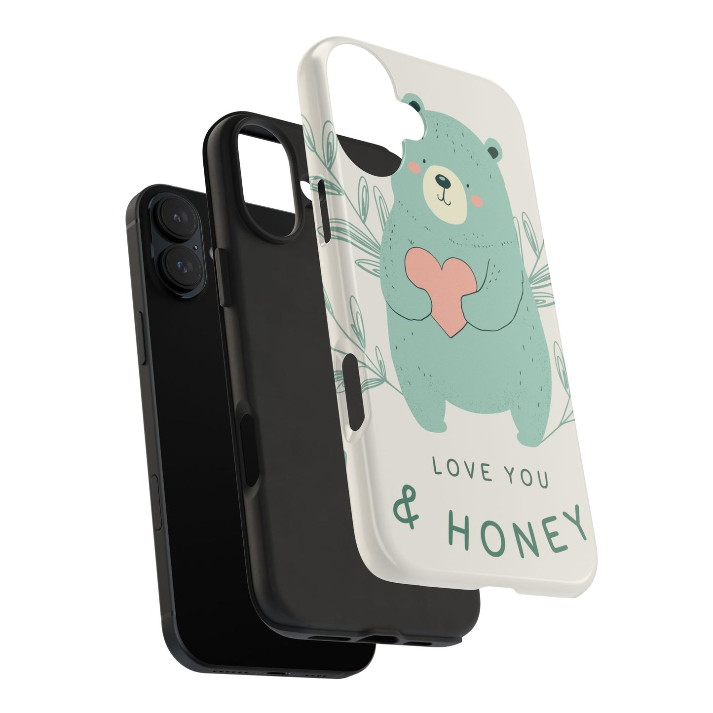 Tough Phone Cases Featuring "I Love You & Honey" – Stylish & Durable Designs