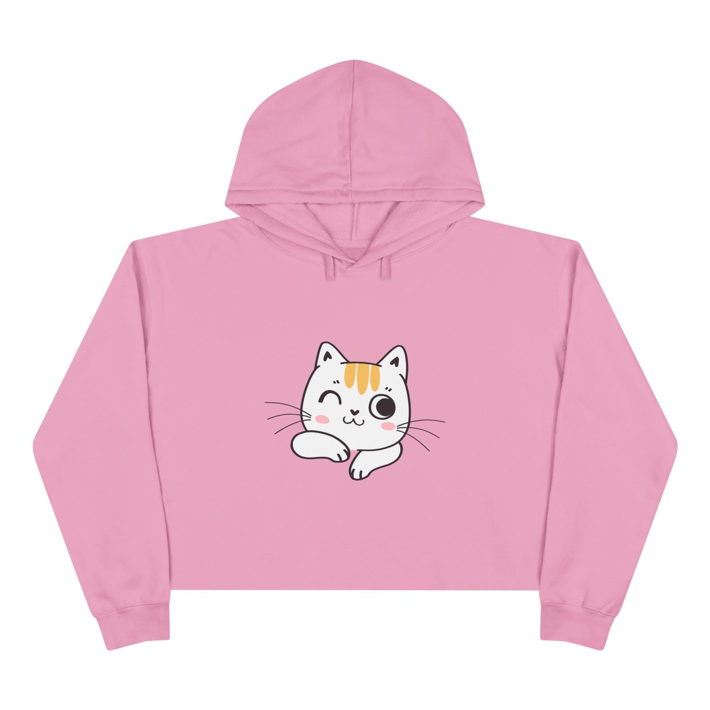 Purrfectly Cozy – Cute Cat Logo Crop Hoodie