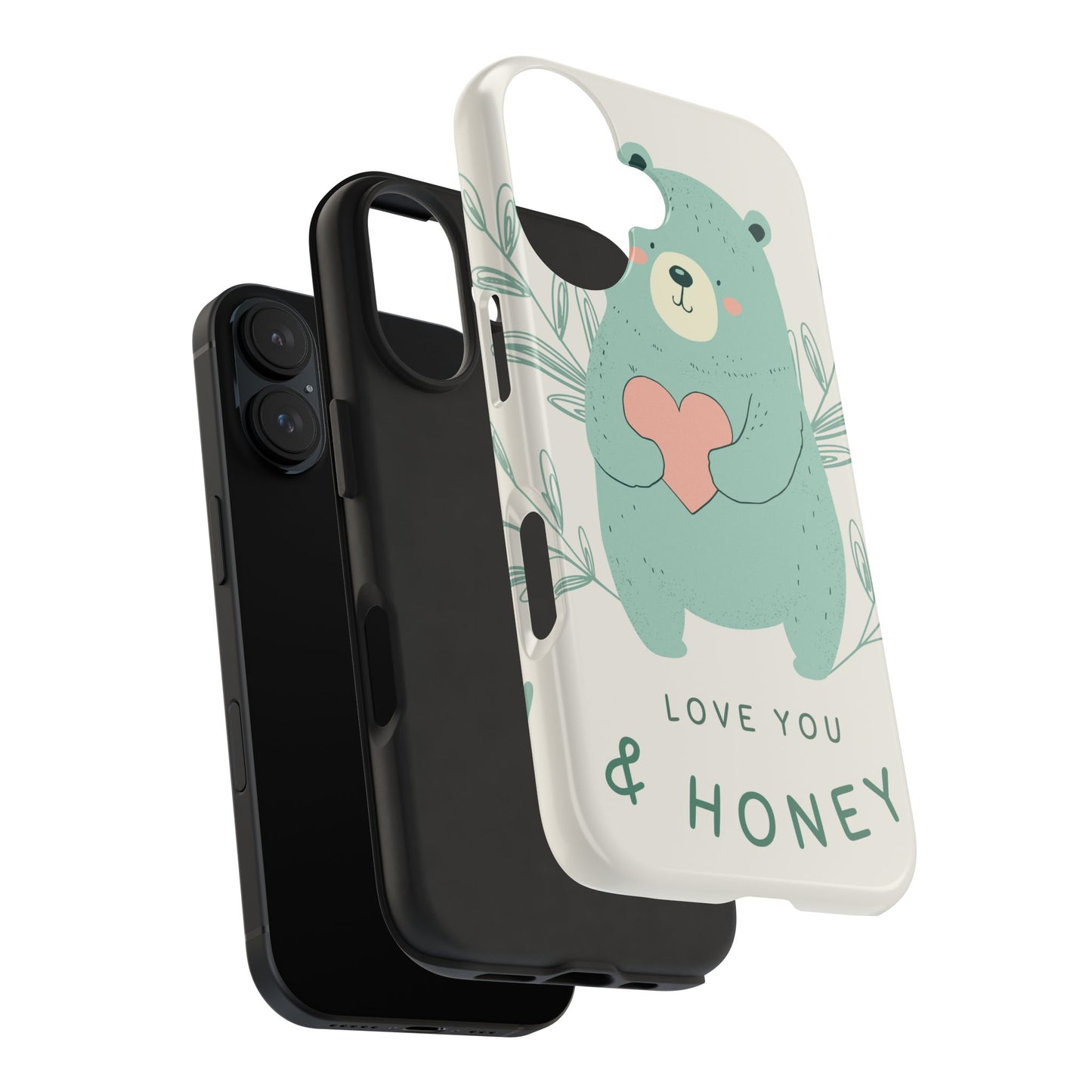 Tough Phone Cases Featuring "I Love You & Honey" – Stylish & Durable Designs