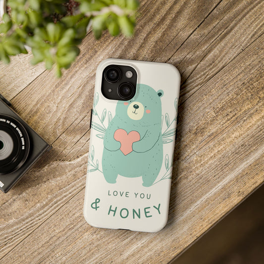 Tough Phone Cases Featuring "I Love You & Honey" – Stylish & Durable Designs