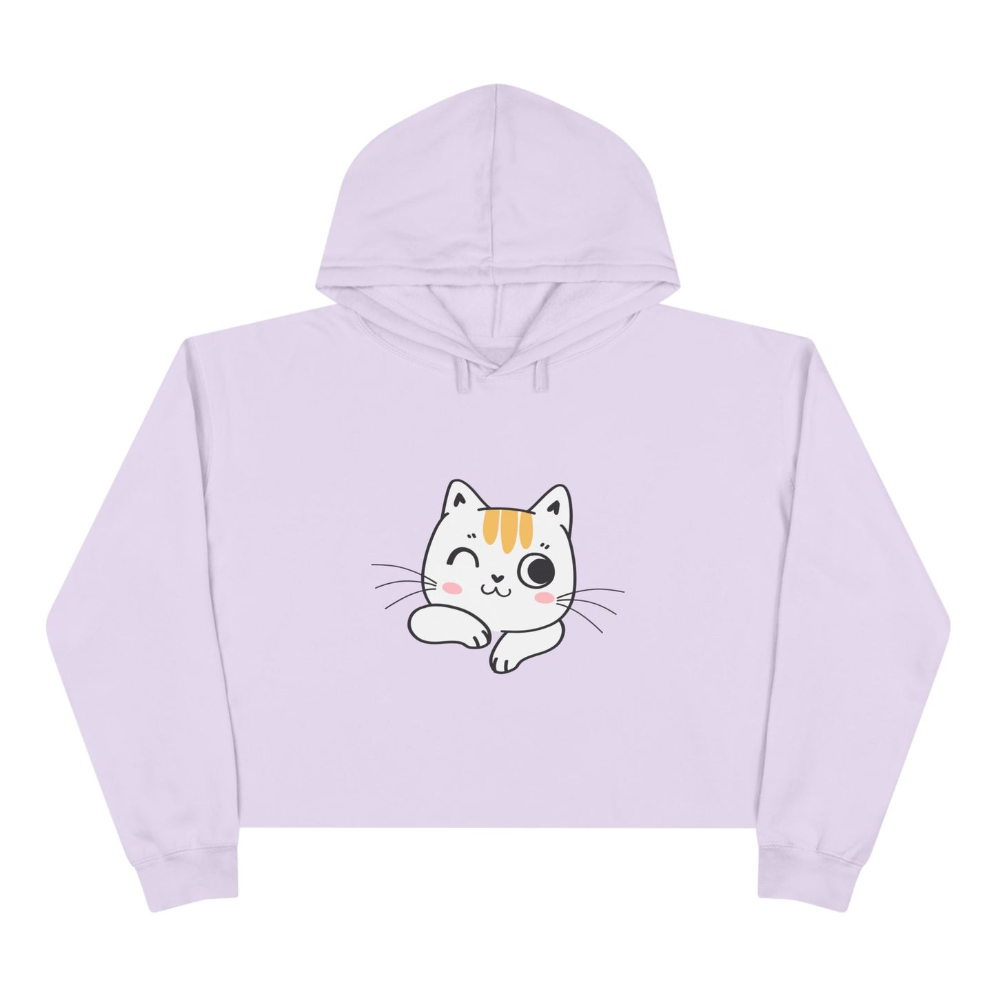 Purrfectly Cozy – Cute Cat Logo Crop Hoodie